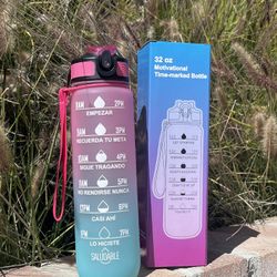 Sport Water Bottle with Time Markers to Keep You on Track!