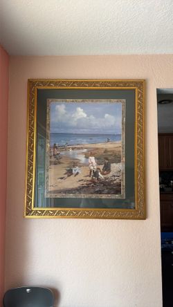 Painting, CHILDREN BY THE SEA