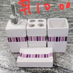 Assorted Wall Decor And Bathroom Accessories 