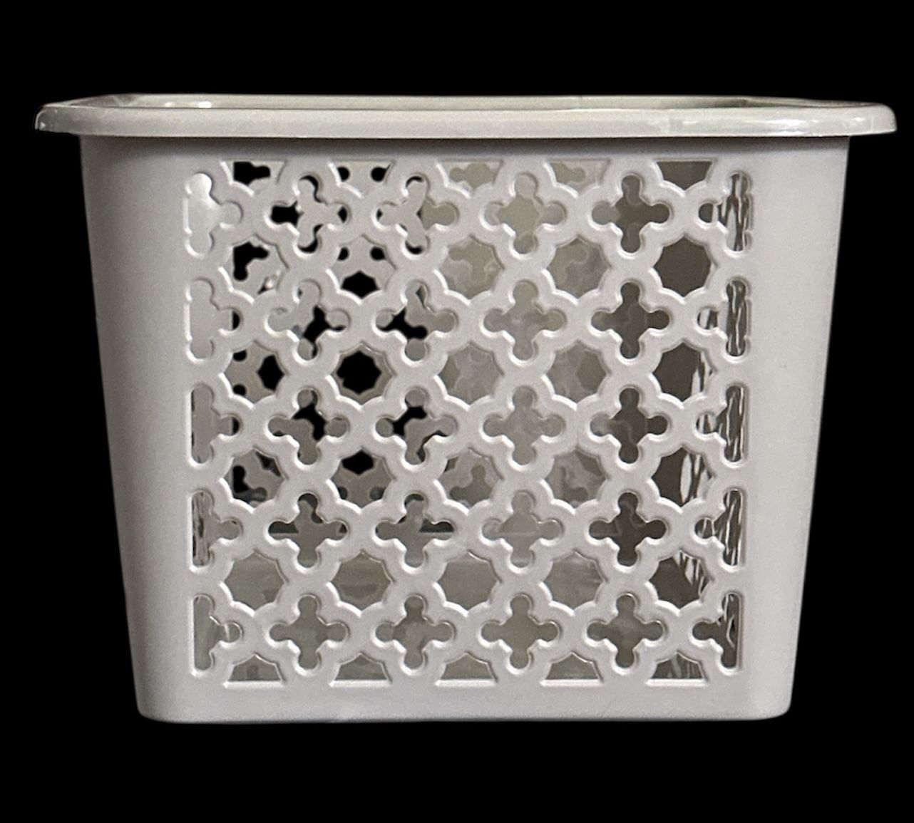 4 Gray Stackable Baskets