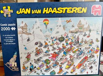 2000-Piece Puzzle Jan van Haasteren-It's all going downhill