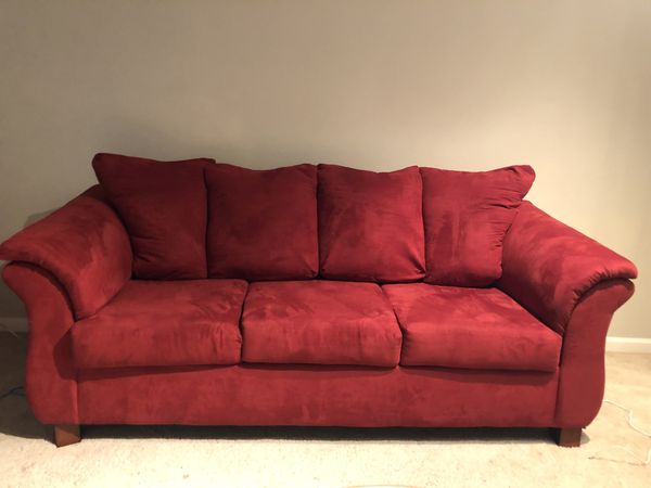 Red Suede Couch For In Atlanta Ga Offerup