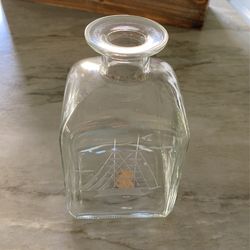 Javit “Clipper Ship” Crystal Decanter - Missing Stipper