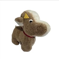 Vintage Eden Toy Cute Brown Pony Plush Wind Up Music Box 9" Horse Donkey Animal