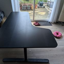 Ikea Black L Desk 63" Free OBO