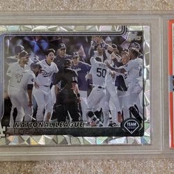 2025 Topps Diamante Foil WORLD SERIES Los Angeles Dodgers PSA 9 #302