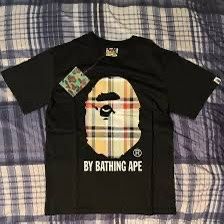 Black Bape Burberry Shirt