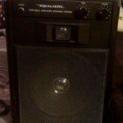 Vintage Realistic Portable Amplified Speaker 