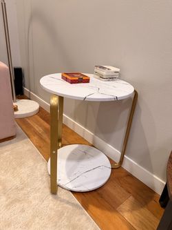 Plastic top marble look table