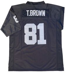 Large(48) NFL Raiders Mitchell & Ness Throwbacks #81 T.Brown (Tim Brown) Hall of Famer Jersey New With Tags 