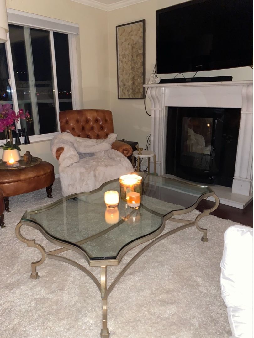 Iron And Glass Coffee Table