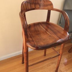 Koa Wood Chair Signed By Stan Gollaher 