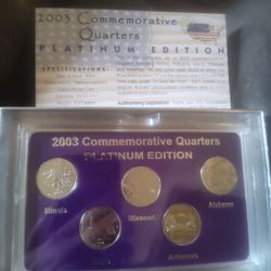 2003 Commemerative State Quarters Set Platinum Edition 