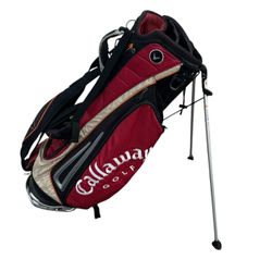 Callaway Red White Black 8-Way Divide Golf Stand Bag. Read. Some cosmetic wear and fading. Stand works great as do zippers
