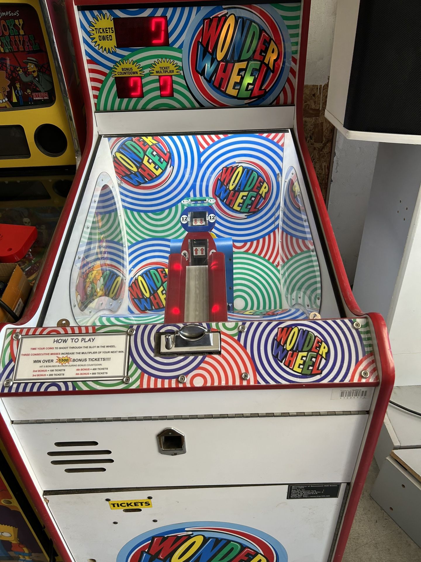 Wonder Wheel Ticket Arcade