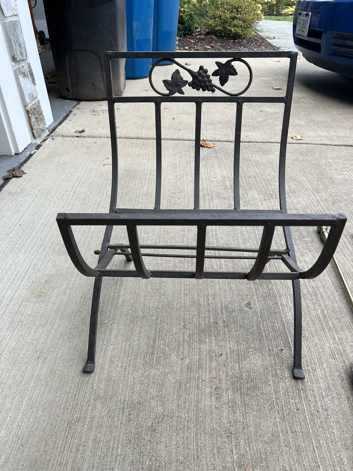PRICED REDUCED: Fireplace Wood Rack - Wrought Iron