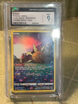 Solrock CGC 9 Pokémon Crown Zenith Holo