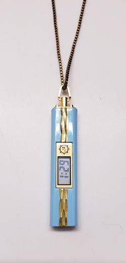 VINTAGE DIGITAL PENDANT WATCH AND CHAIN