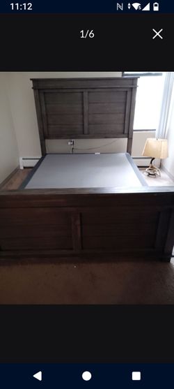 Queen Size Bed With Headboard, Footboard and New Box Spring