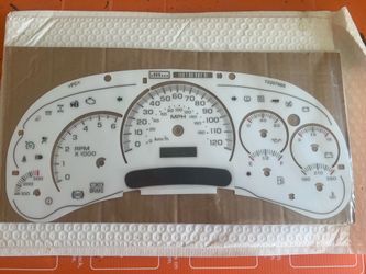 GMC White Gauge Face