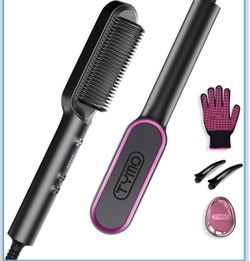 Hair Straightener Brush, TYMO Ring Hair Straightener Comb Straightening Brush