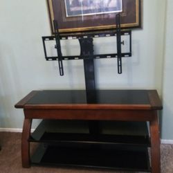 Whalen 50" Tv Stand W/ Storage Drawer. Tempered Glass And  Wood