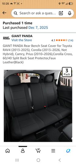 Toyota back seat cover SEE pictures for vehicle specification