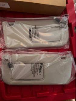 Driver & Passenger Side Sun Visor Compatible with Nissan Altima 2019-2025 Sunshade with Light Replacement 96401-6CA3C 96400-6CA3C Color Beige
