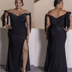 New With Tags Athena Prom Off The Shoulder Shimmery Long Formal Dress & Prom Dress $159