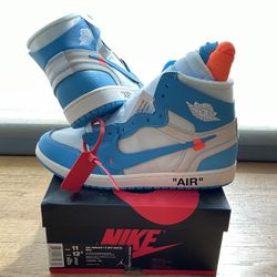 Jordan 1 High Off White UNC University Blue - 11 M