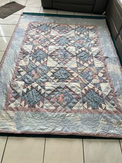 VTG Granny Core Cotton Patchwork Quilt. 80x63” Clean