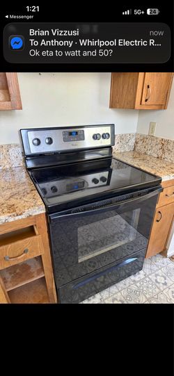 Electric stove with glass top