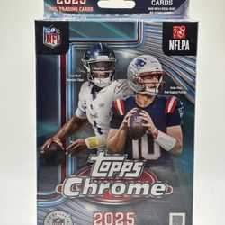 2025 Topps Chrome NFL Trading Cards Hanger Box 