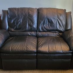 Leather Loveseat Recliner 
