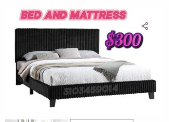 New Queen Size Bed Frame With Mattress