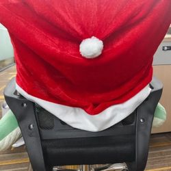 4 Piece Slipcover Santa Hat Chair Back Covers For Christmas And Holidays