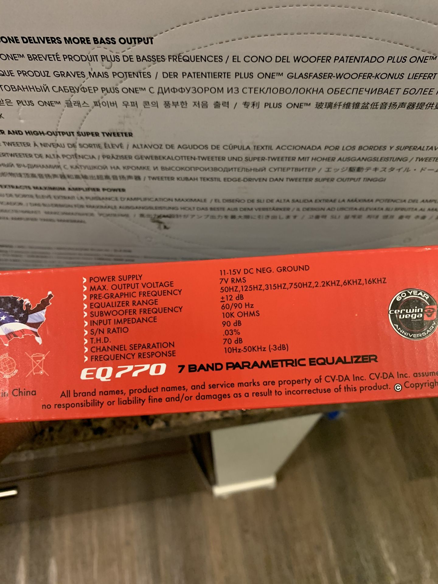 Brand new Cerwin Vega EQ 770