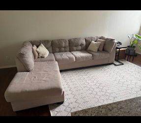 Sectional and rug