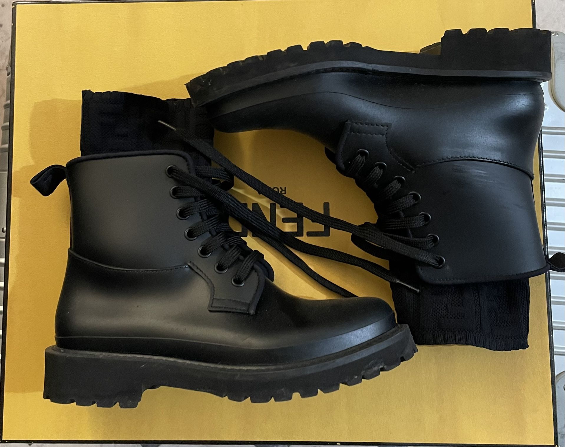 Fendi Black Boots Size 36 Fits 6.5