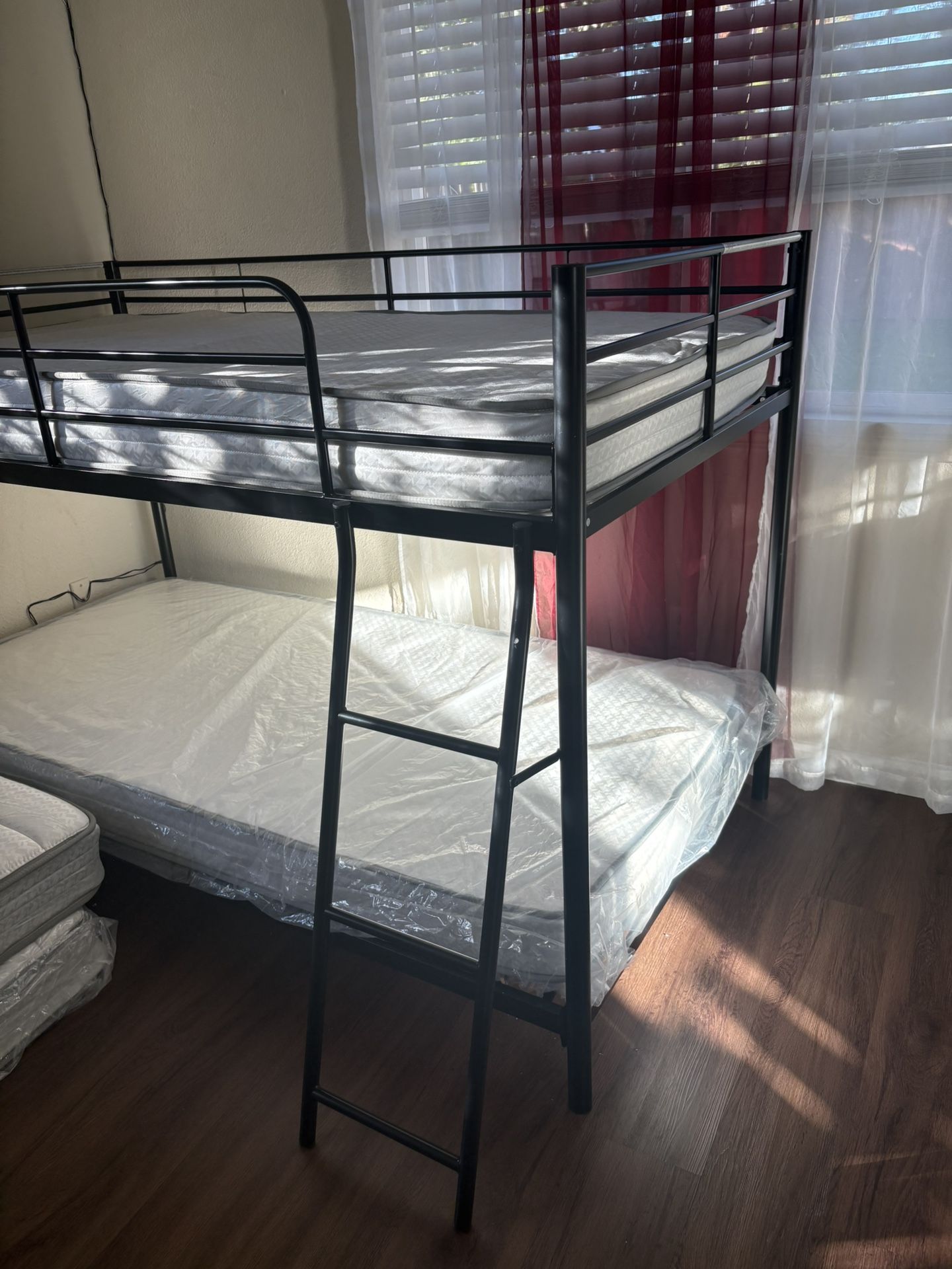 New bunk bed Twin Over Twin With Mattress.
