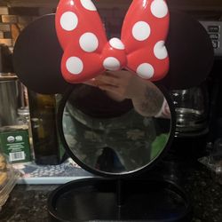 Minnie Mouse Table Top Mirror With Tray