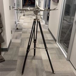 Industrial Airplane Propeller Decor on Tripod Stand – Metal