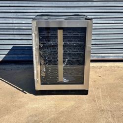 Vissani 23.4 in. 50 Bottle, 154 Can, Wine and Beverage Cooler with Stainless Steel Door 
