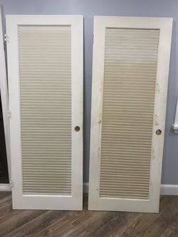White Louvered Interior Door
