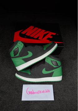 Air Jordan 1 High Pine Green Black Size 10