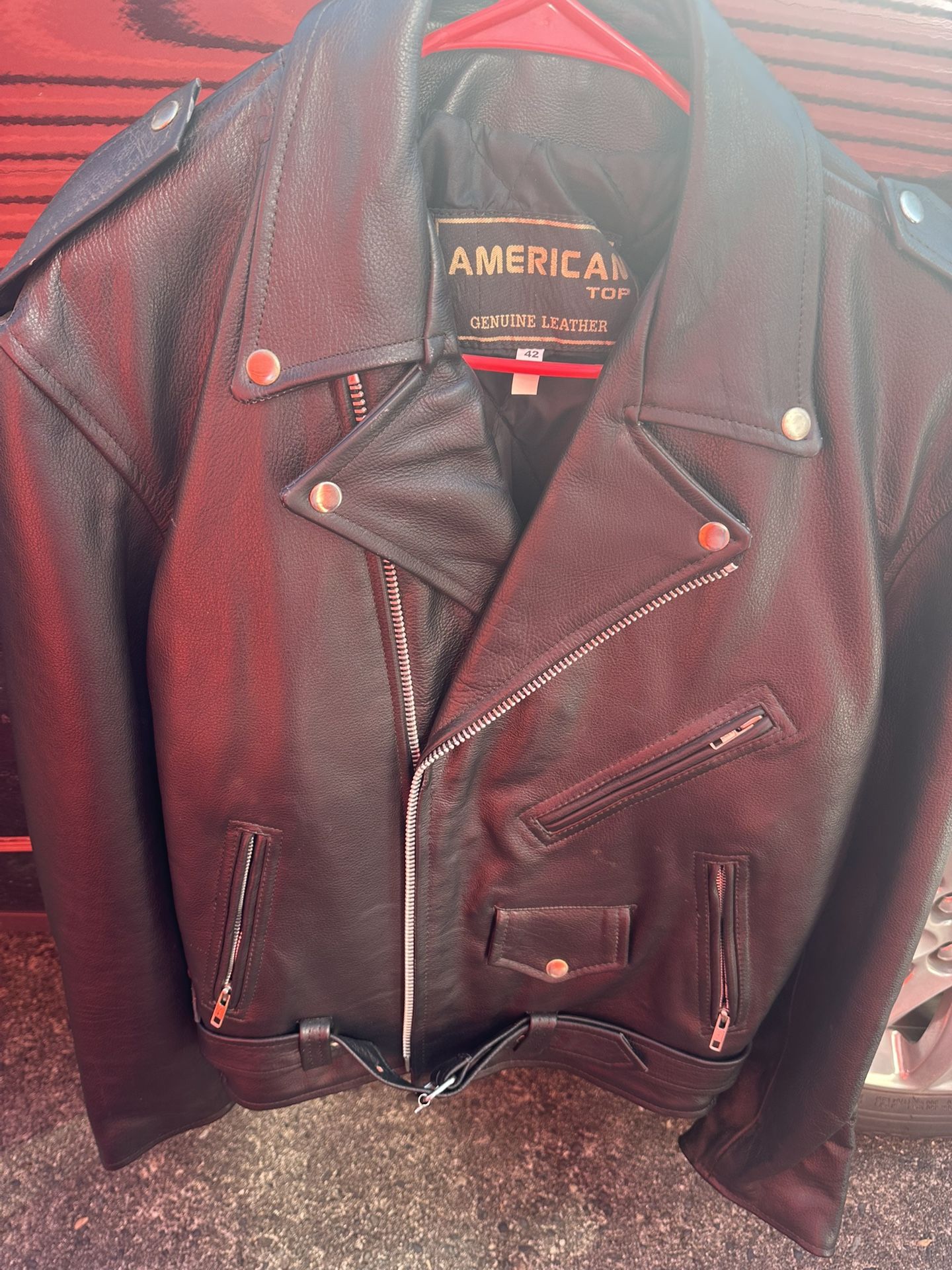 Genuine leather Jacket And Chaps