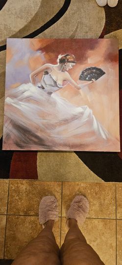 Large lady wall canvas