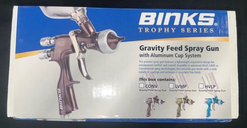 Binks Trophy Gravity Spray Gun with Cup - LVMP - 2566-14LV-23SG