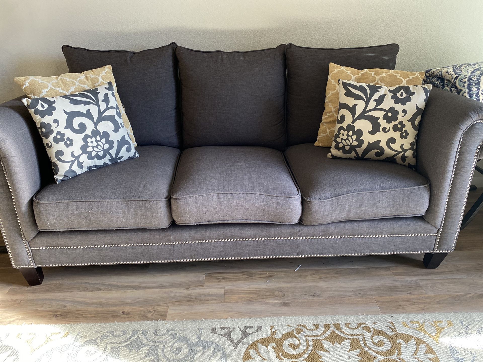 Priced to Sell!!! Like New Beautiful Charcoal Gray Sofa!!! Make me An Offer!!