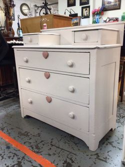 Antique Solid Wood Country Pine Dresser / Washstand – Dovetail Drawers